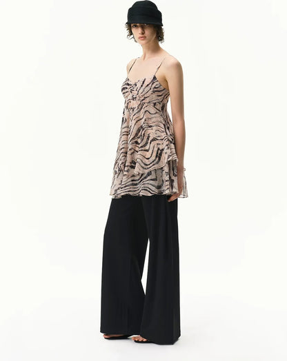 Zebra V-Neck Cami Dress