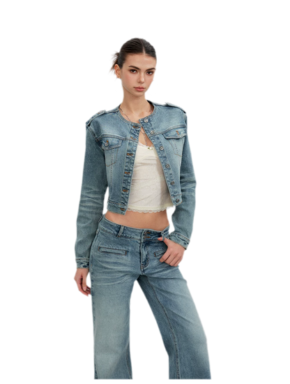 Washed Cat-Whisker Flare Jeans