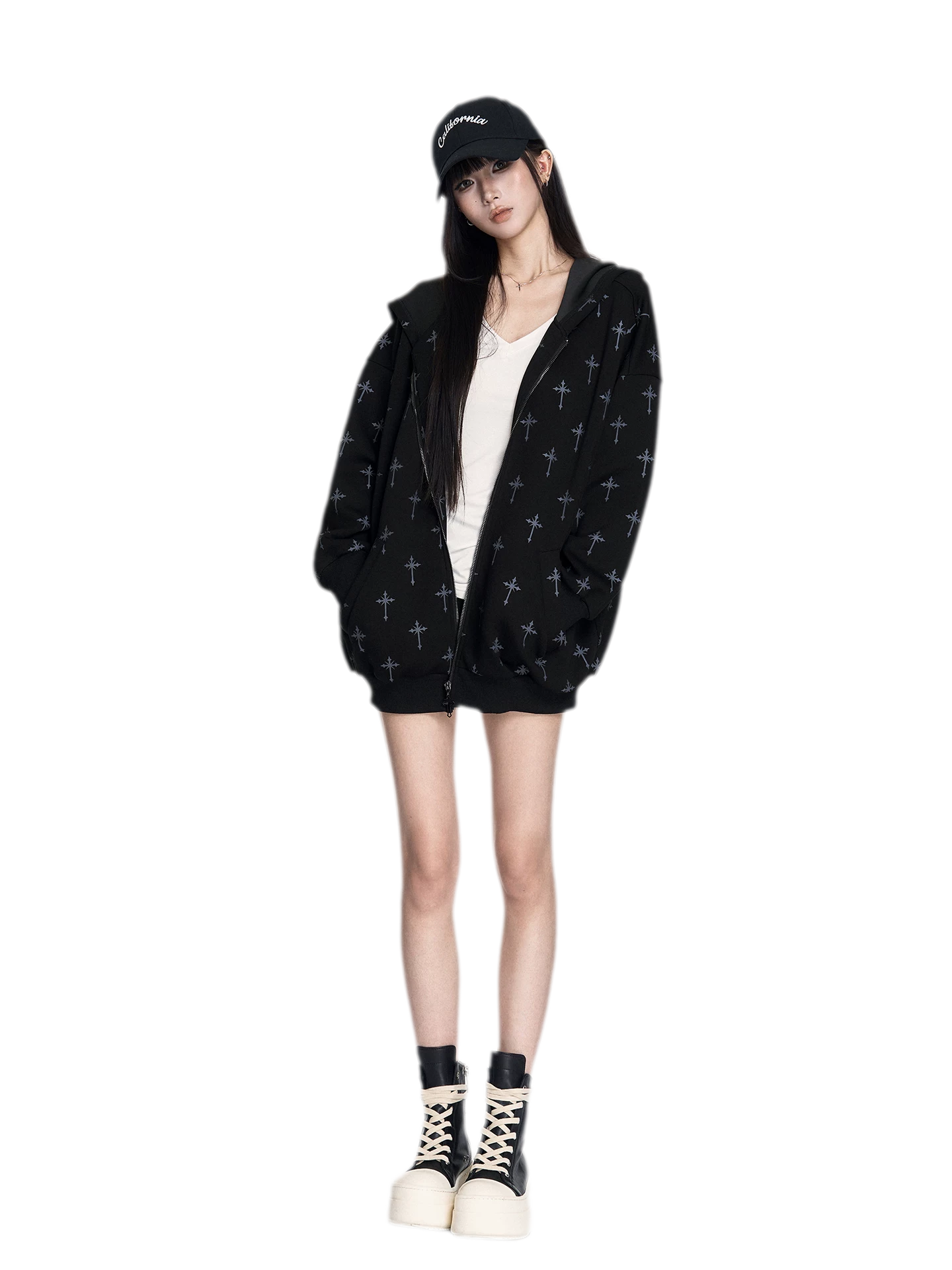 Printed Hooded Trackwear Set