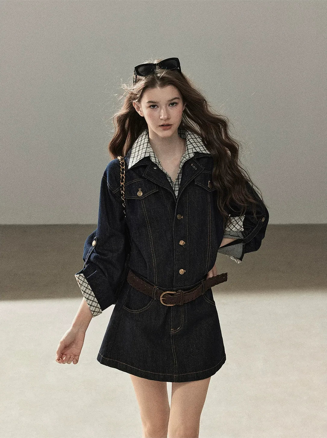 Stonewashed Denim Shirt Dress