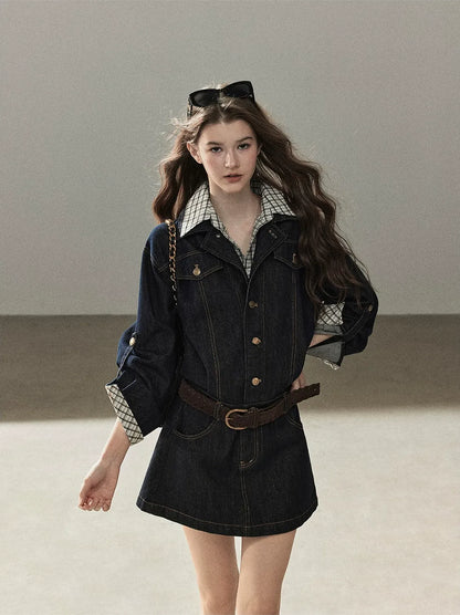 Stonewashed Denim Shirt Dress