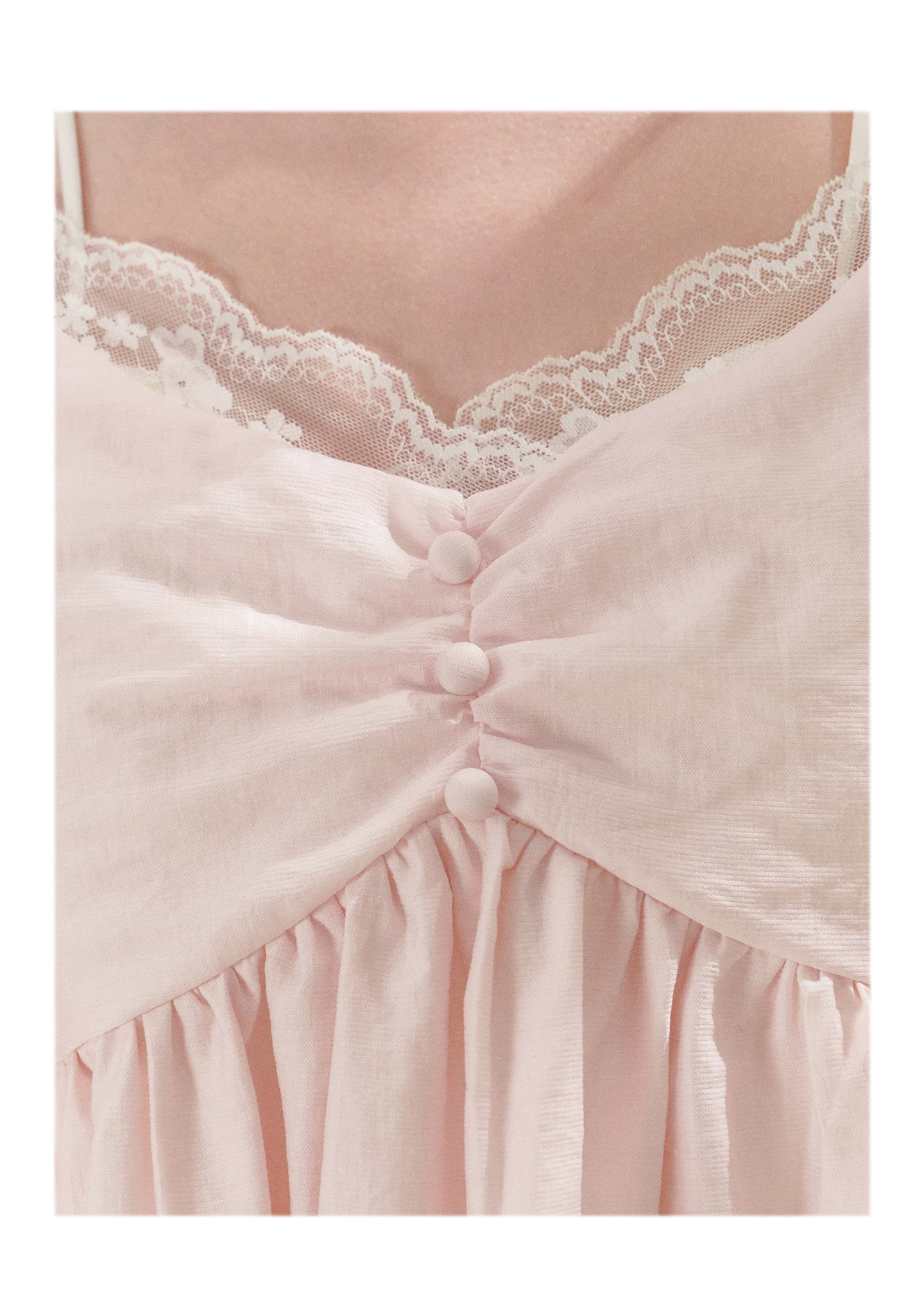 Tencel Lace V-Neck T-Shirt