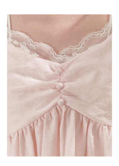 Tencel Lace V-Neck T-Shirt