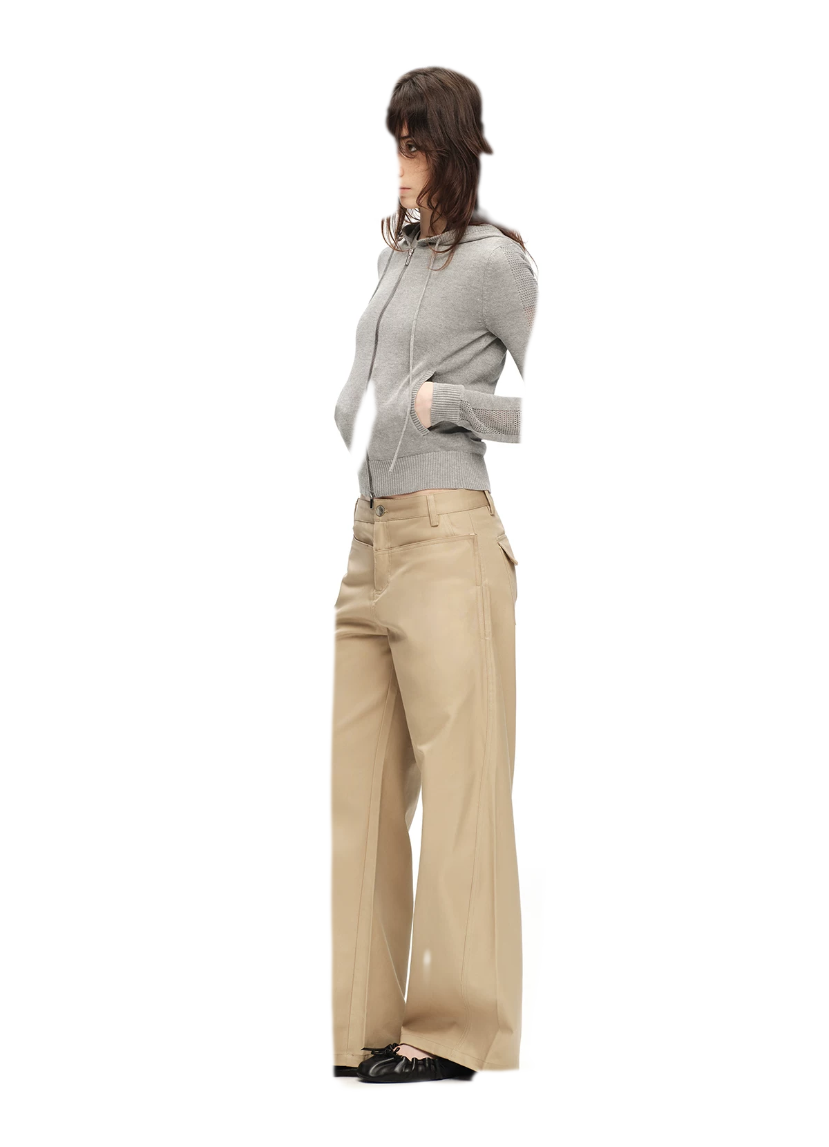 Viscose Honeycomb Hooded Cardigan