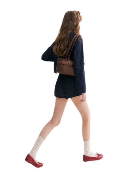 Lyocell Cotton Bow Denim Set