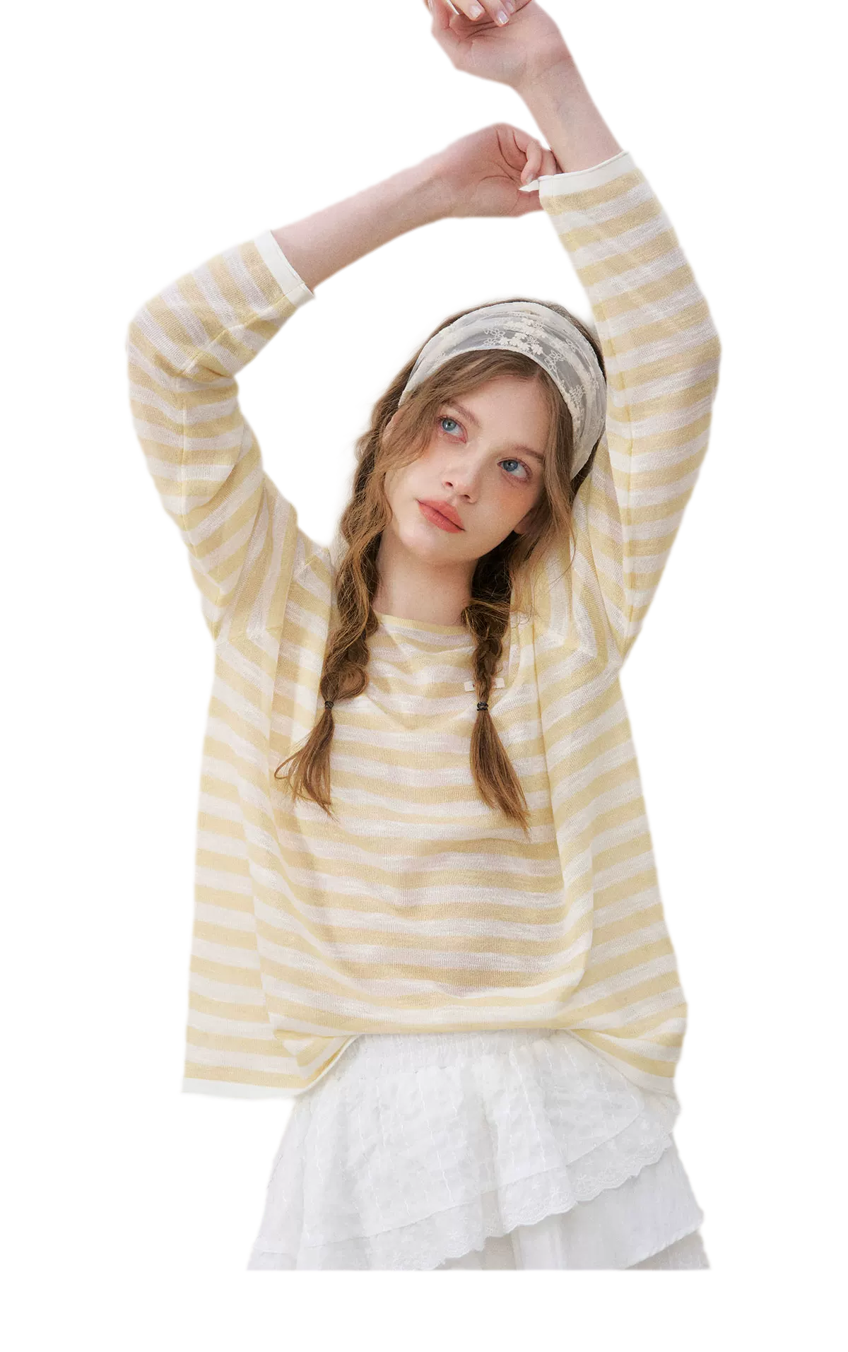Striped Open-Back Cover-Up