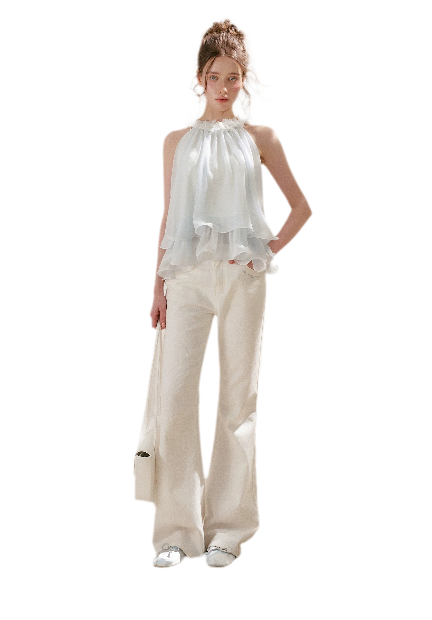 Embroidered Flared Jeans