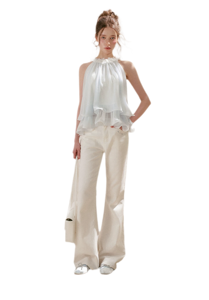Embroidered Flared Jeans