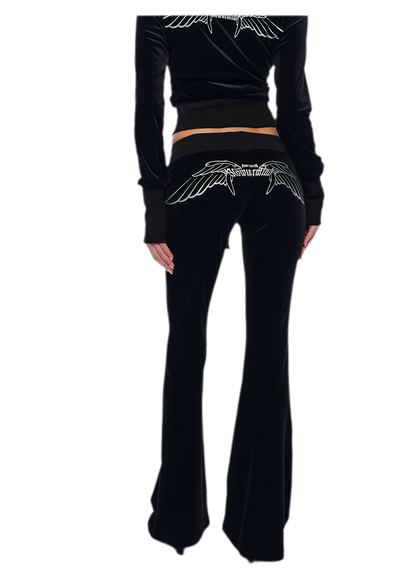 Velvet Wing Embroidered Set