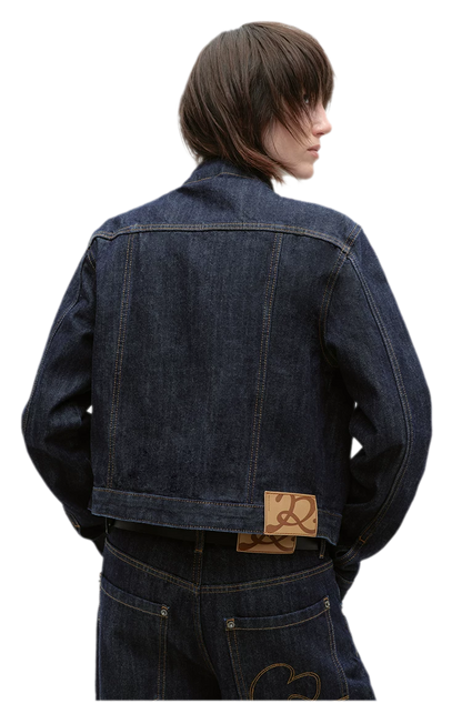 Redline Cropped Raw Denim Jacket