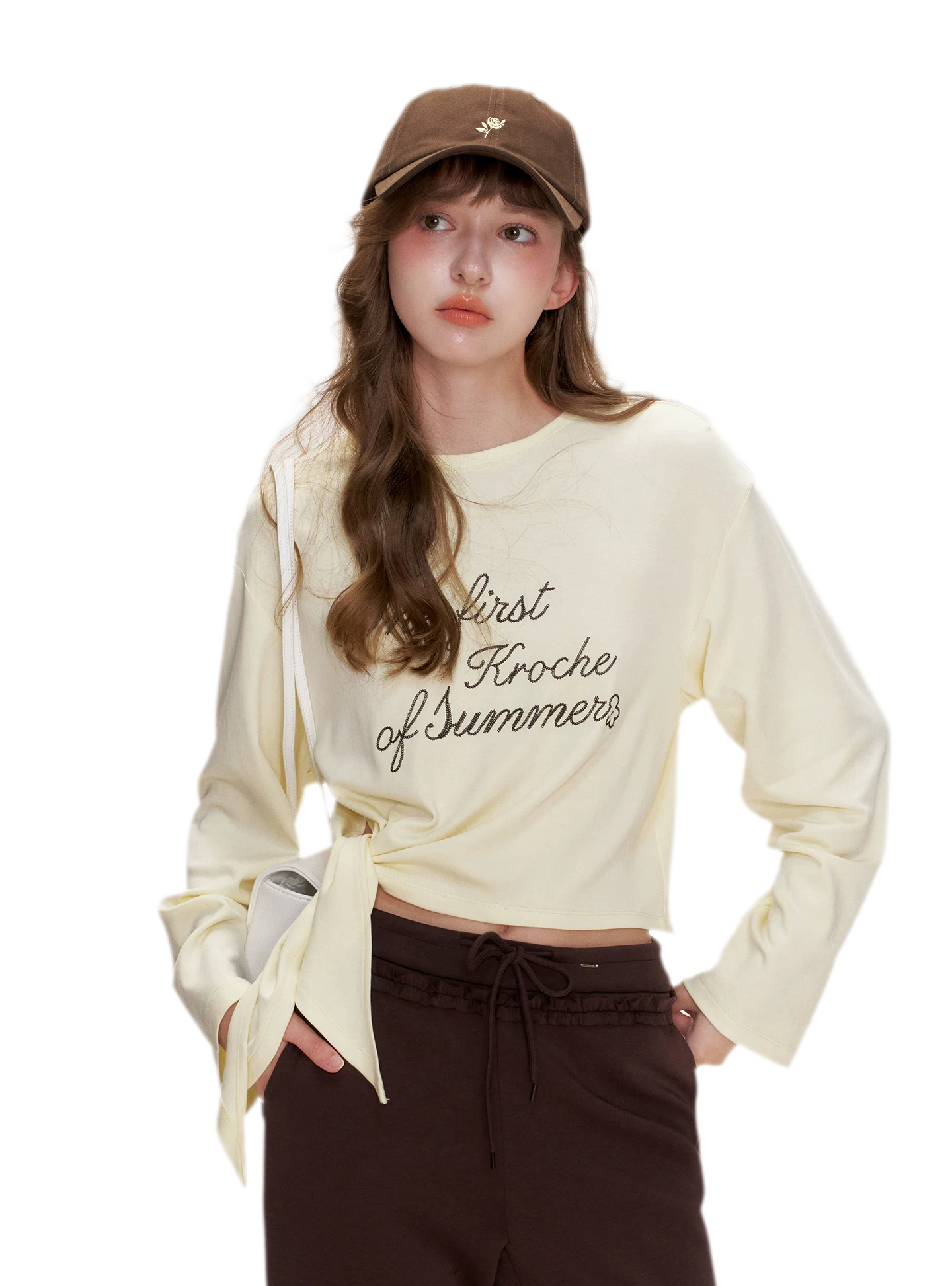 Contrast Logo Cropped T-Shirt