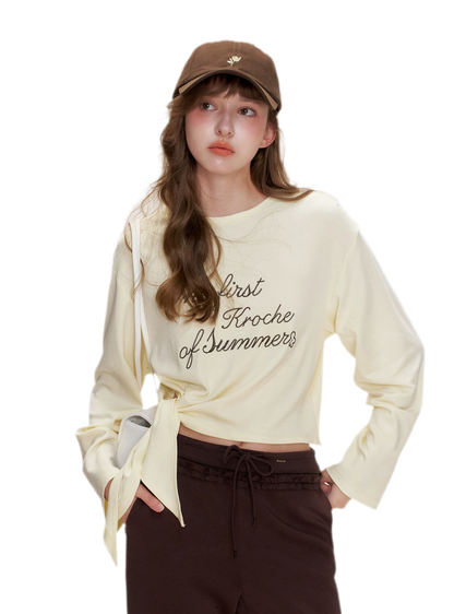 Contrast Logo Cropped T-Shirt
