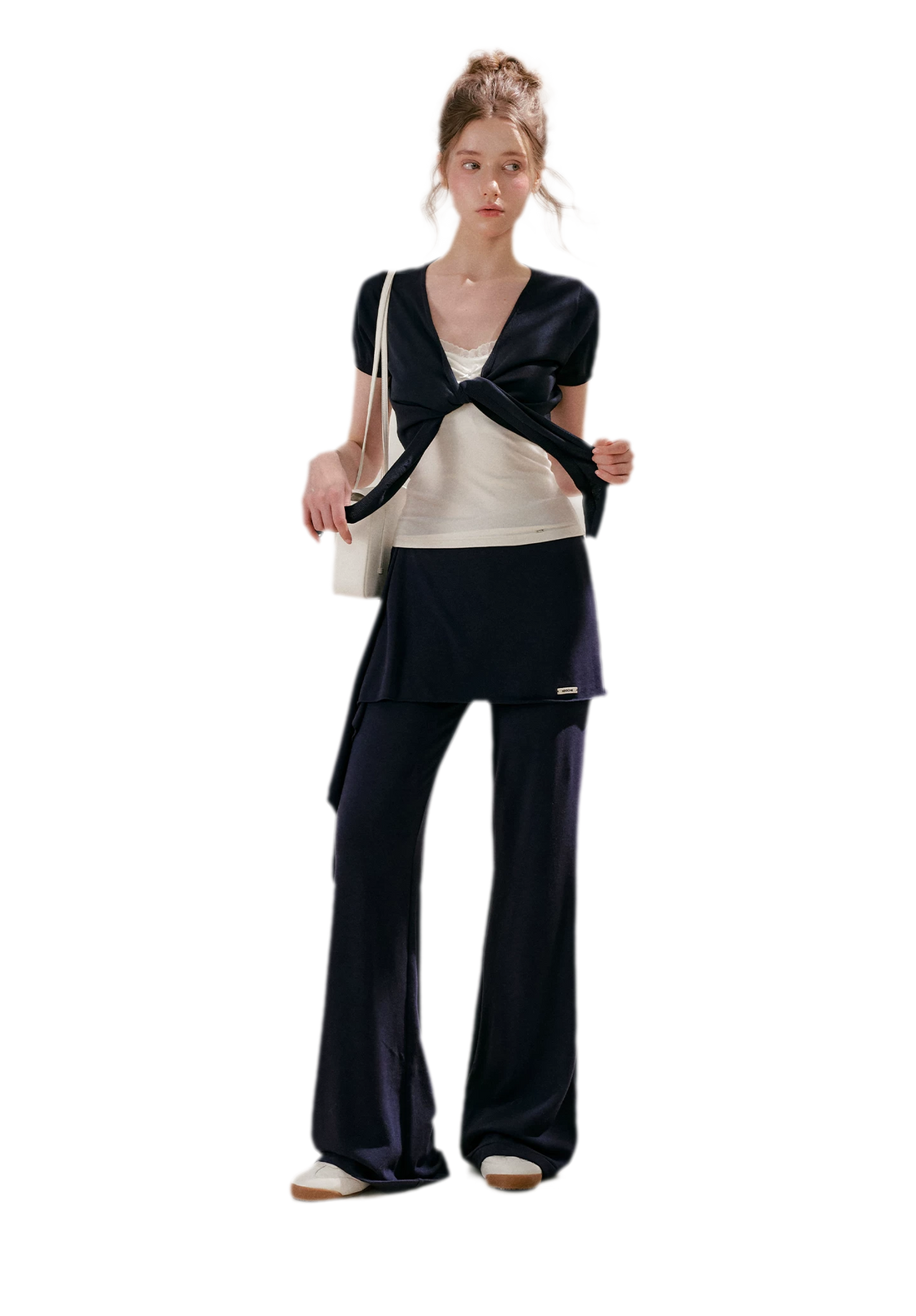 Wrap Tie Flared Pants