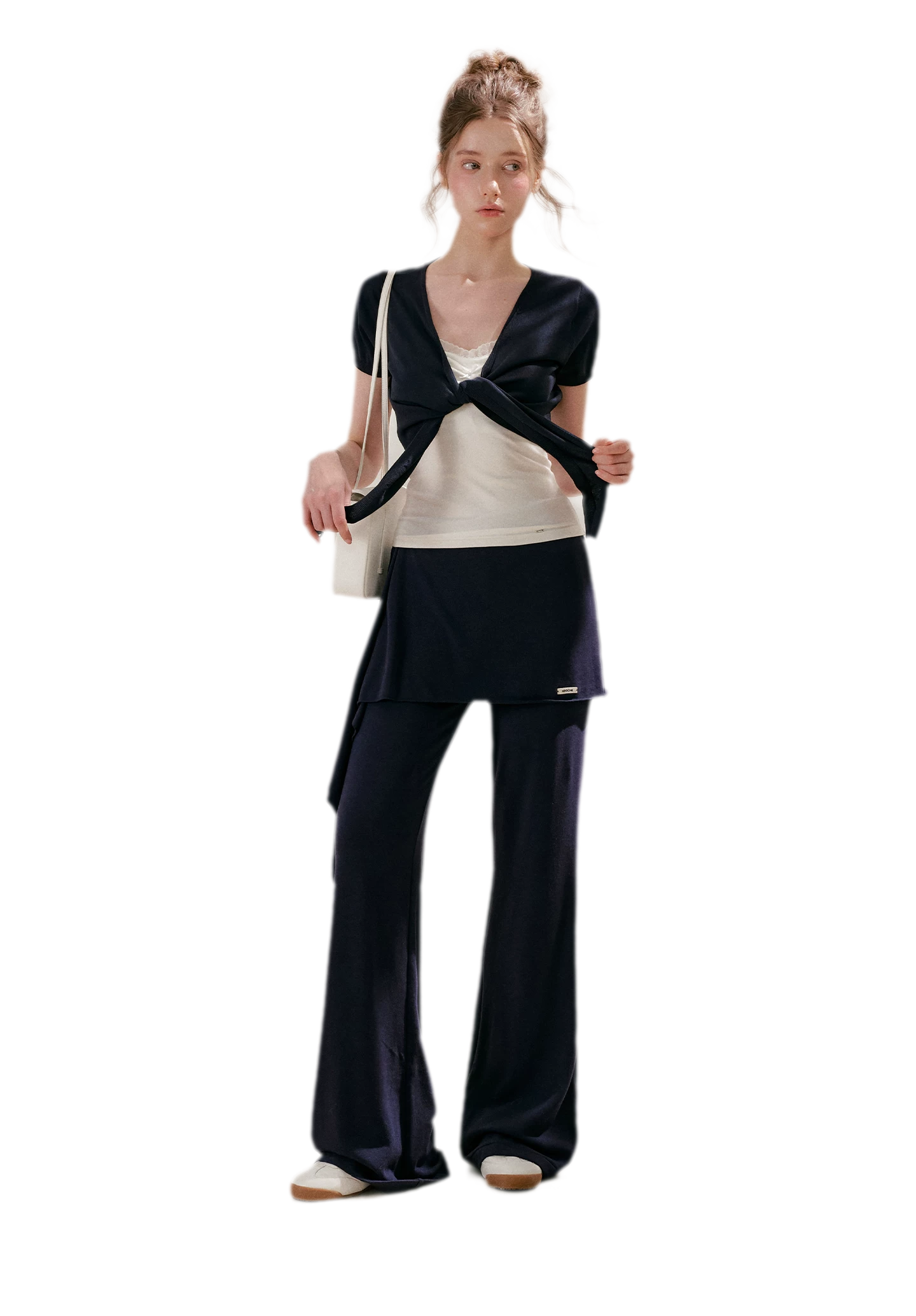 Wrap Tie Flared Pants