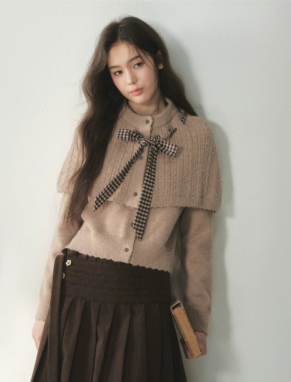 Cable Knit Cape Cardigan Set — Load image 5 in gallery view