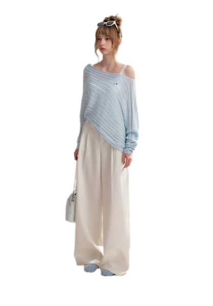 Wool Blend Asymmetric Knit