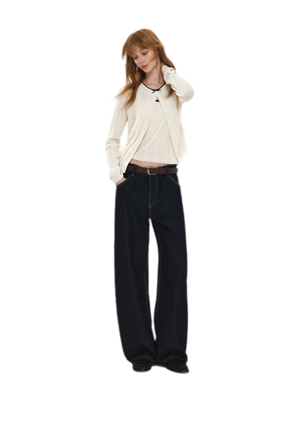 Wool-Blend Bow Knit Set