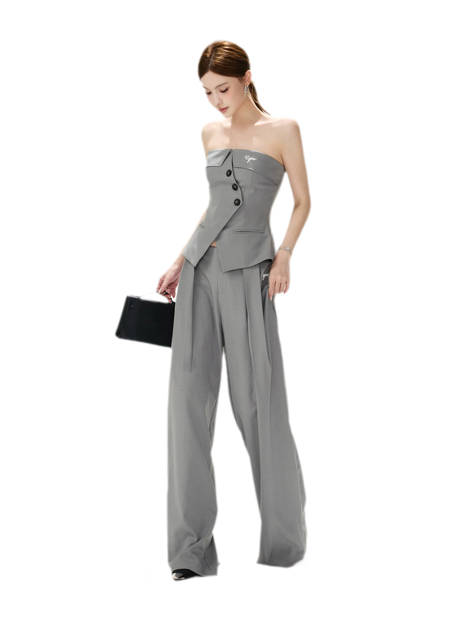 Structured Wide-Leg Suit Set