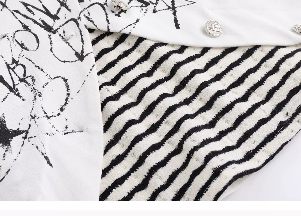 Reverse Stripe Punk Cardigan