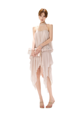 CYNR Pearl Halter Midi Dress – view 11