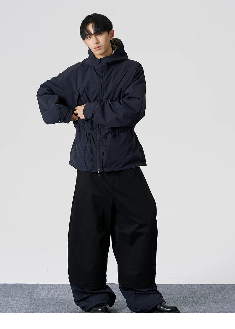 Reversible Hooded Windproof Jacket