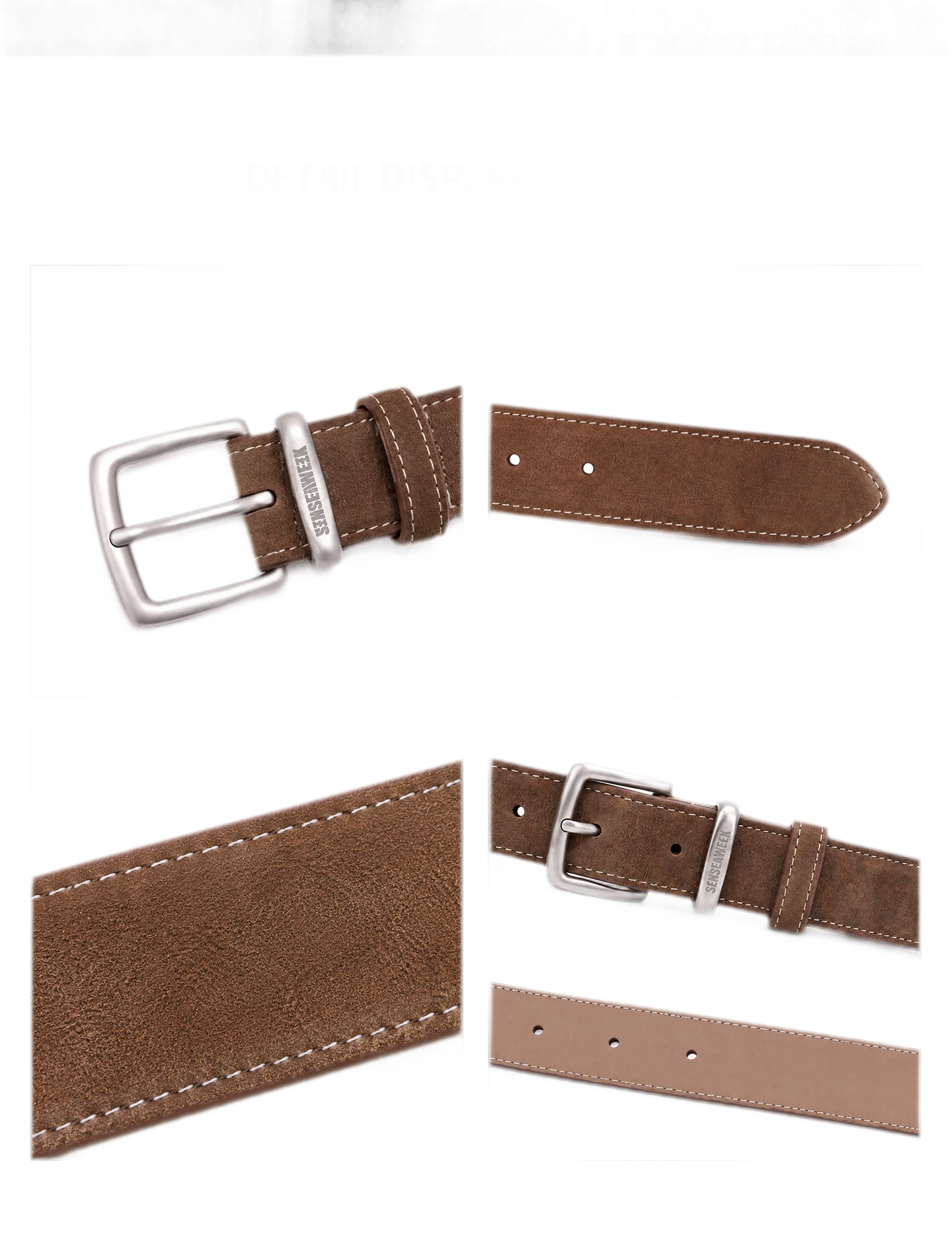 Vintage Suede Pin Buckle Belt
