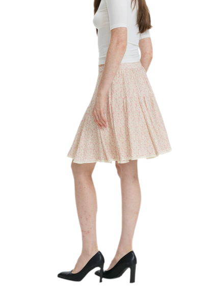 Floral Lace Midi Skirt