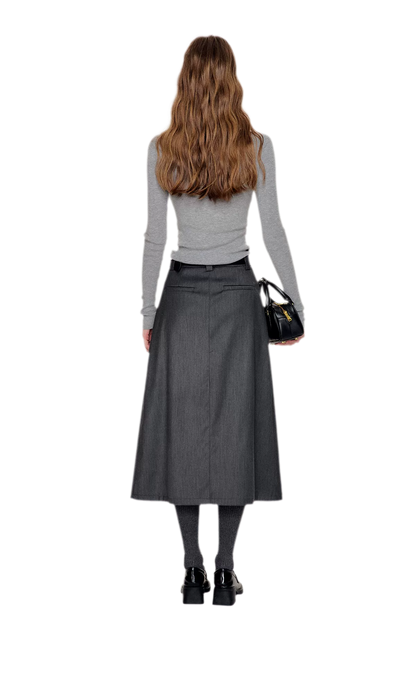 Fine Wool Ruched Bow Top