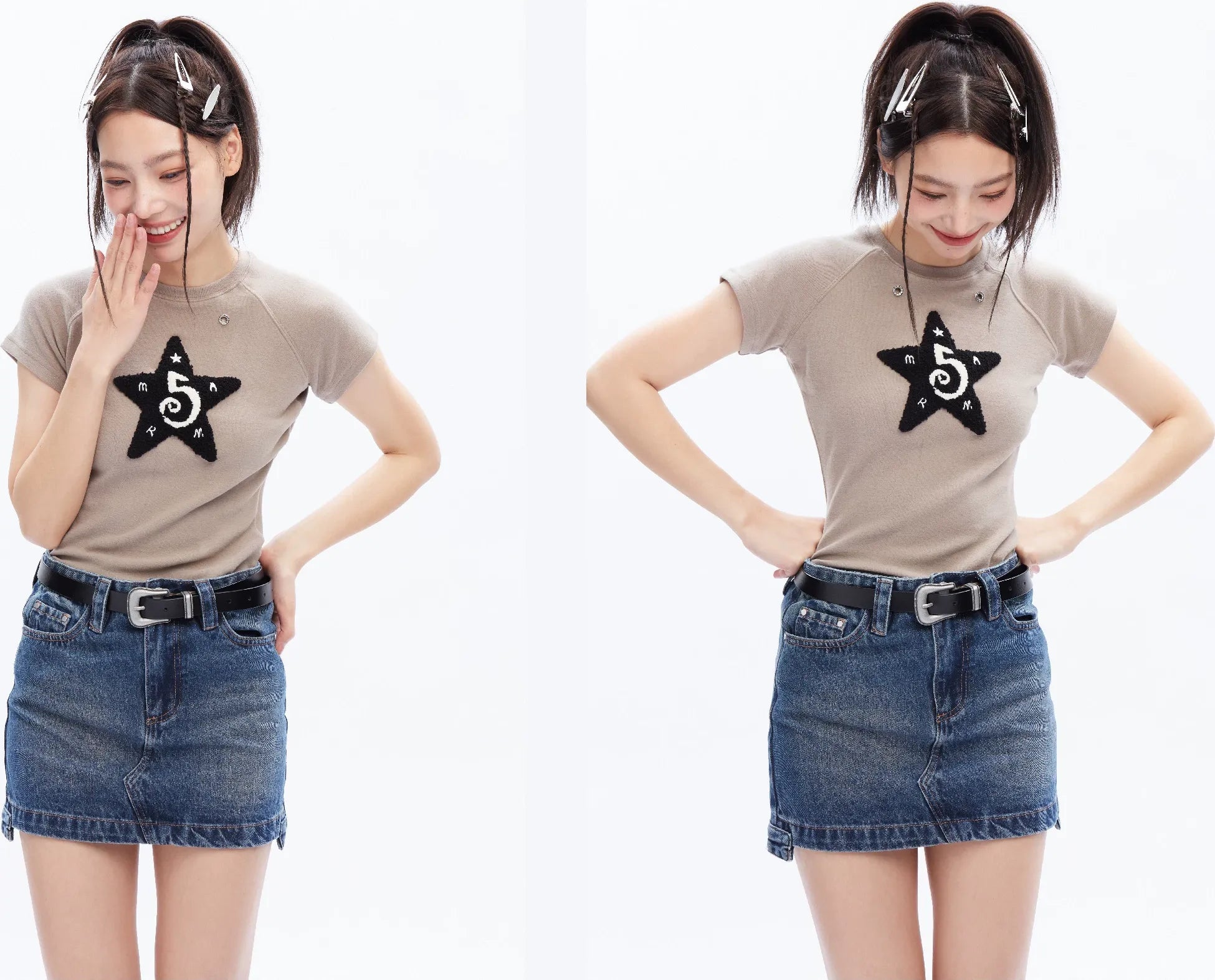 Star Applique Slim T-Shirt