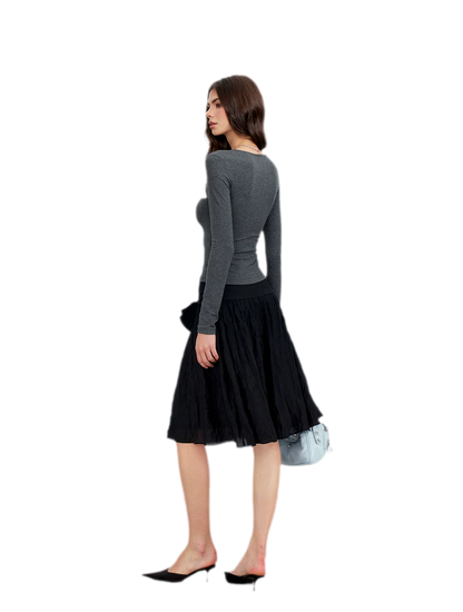 Square Neck Bow Top