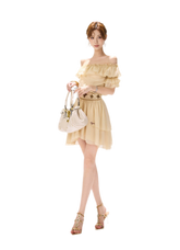 CYNR Beaded Off-Shoulder Dress – view 10