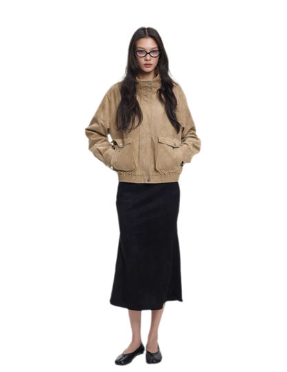 Faux Suede Structured Jacket