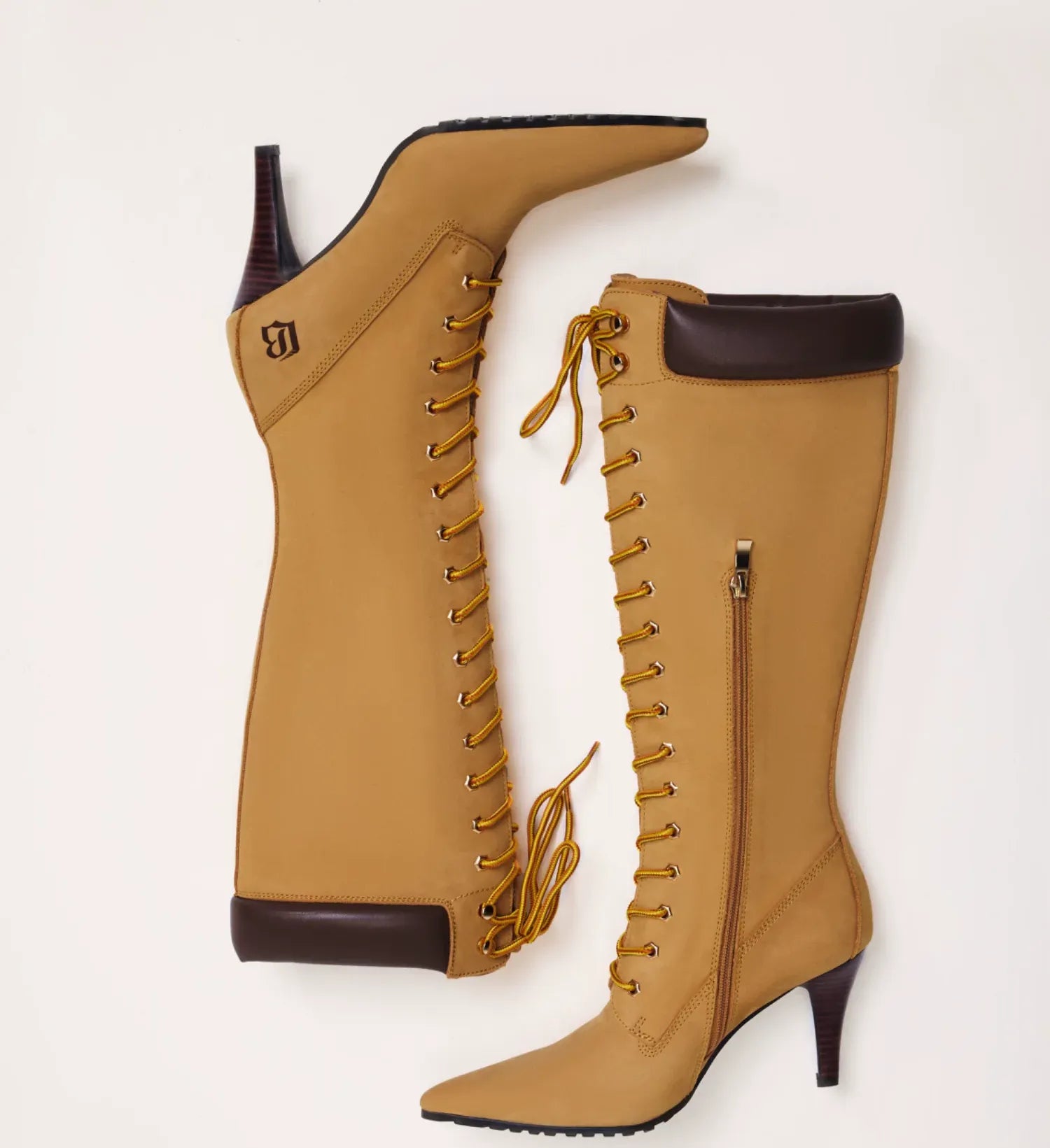 Frosted Pointed-Toe High Boots