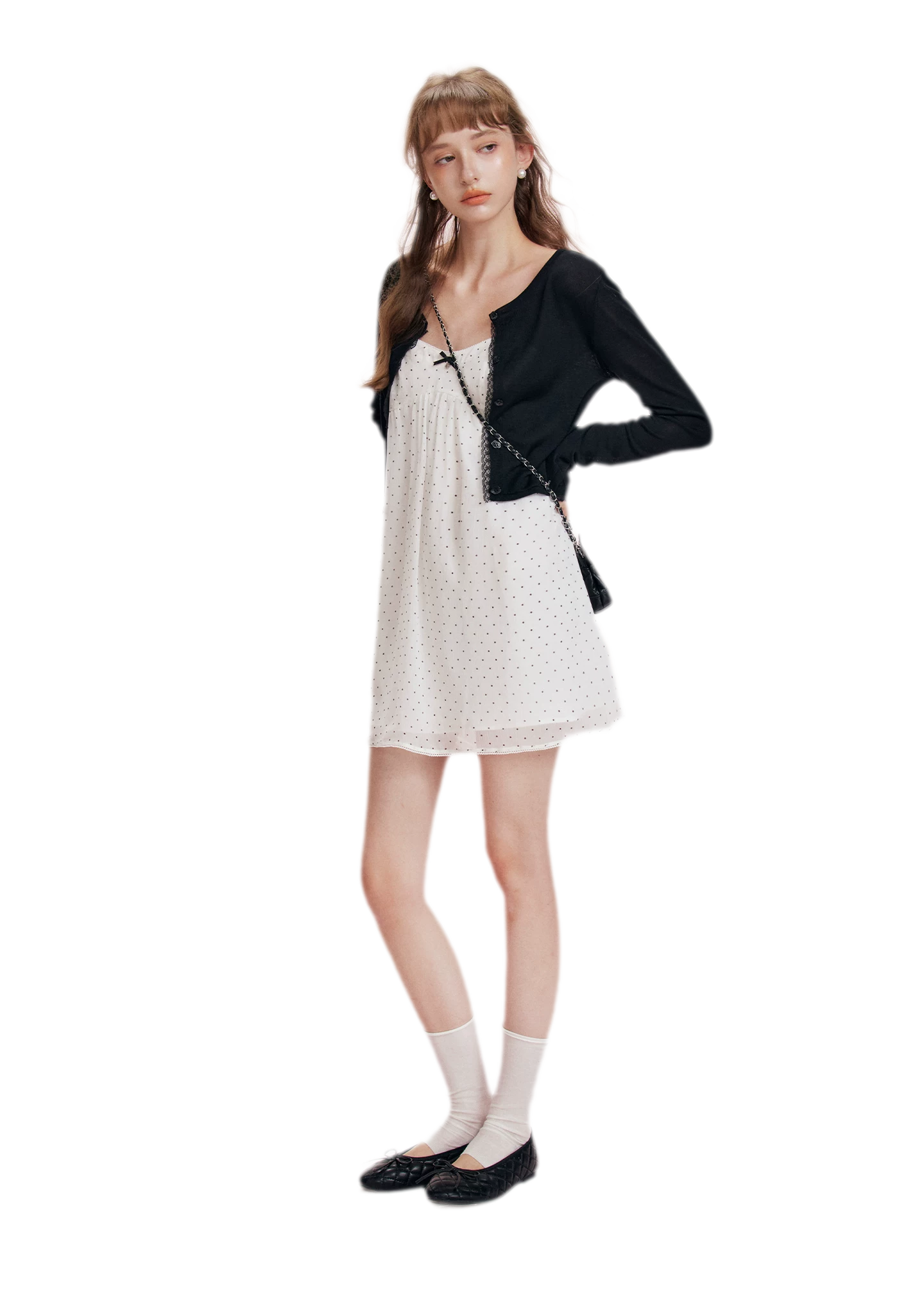 Chiffon Polka Dot Dress