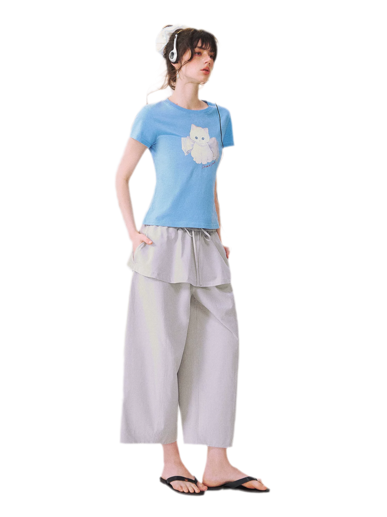 Layered Skirt Balloon Pants
