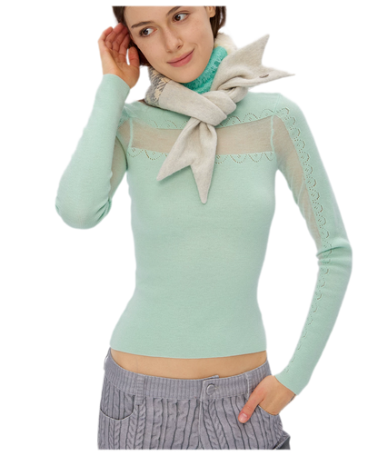 Wool Color-Block Rectangular Scarf