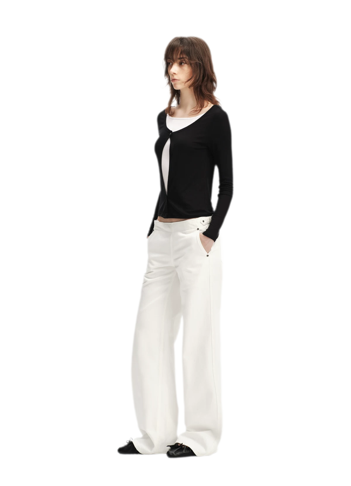 Pure Cotton Wide-Leg Jeans