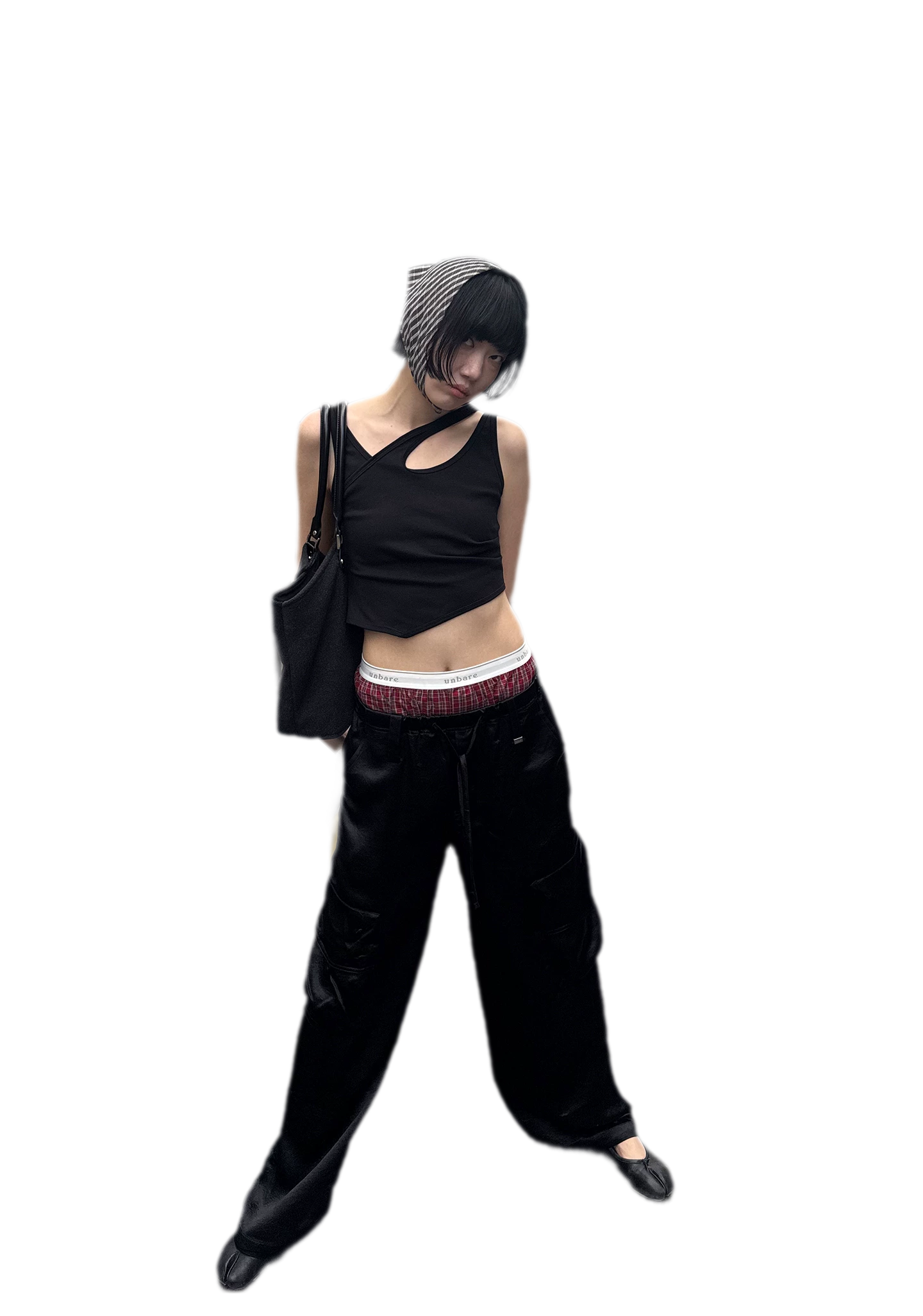 Deconstructed Asymmetric Cutout Tank Top