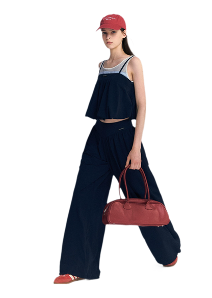 Contrast Faux Layered Set