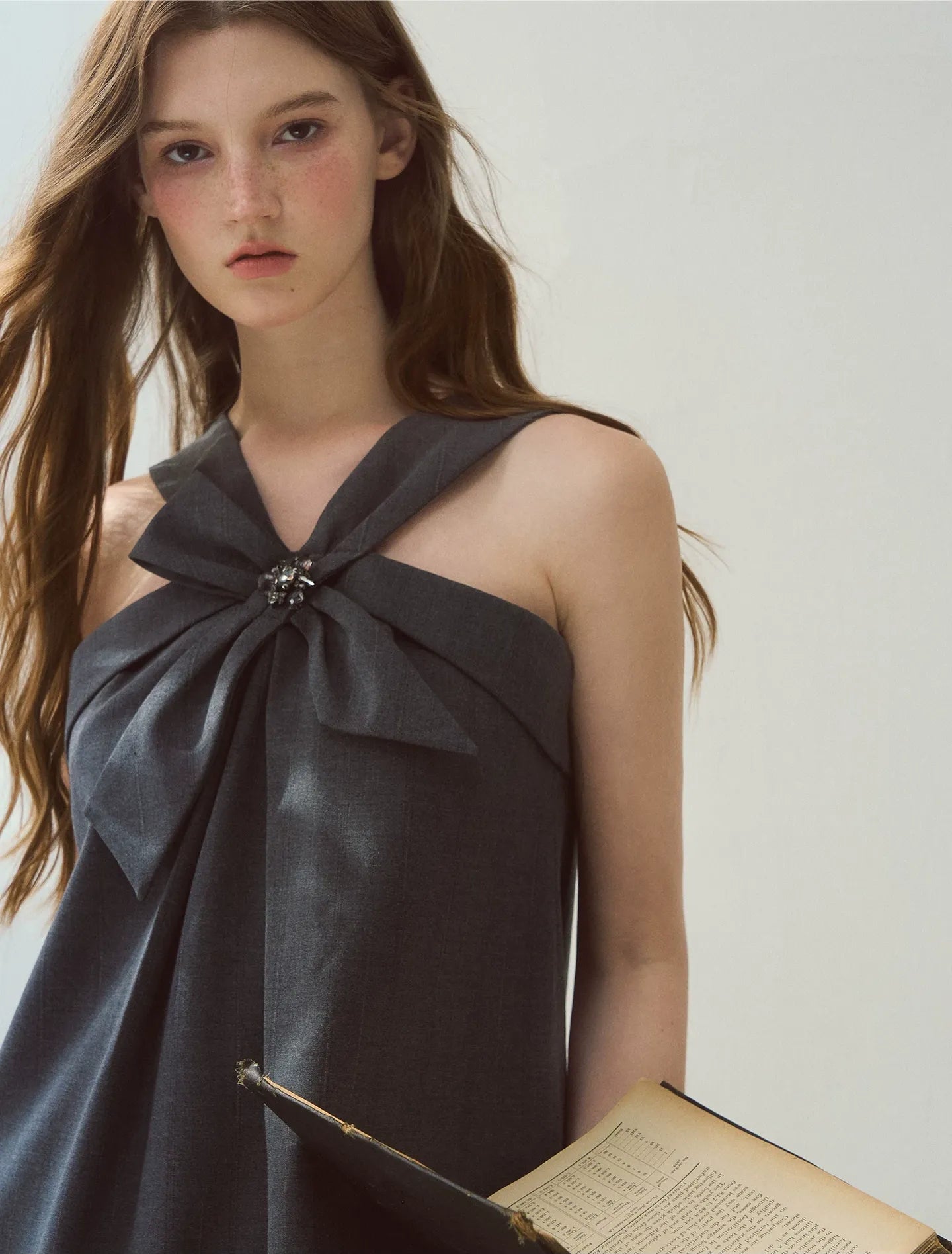Halter Bow A-Line Dress