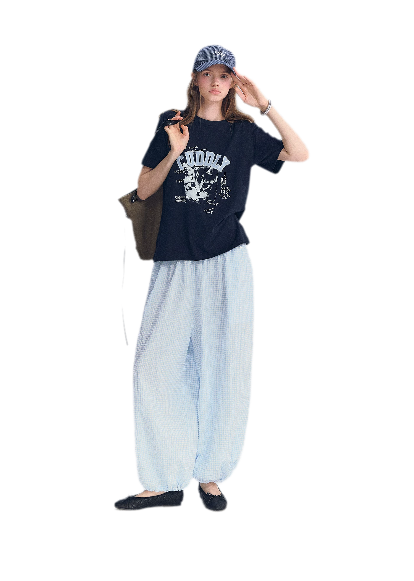 Cat Print Relaxed T-Shirt