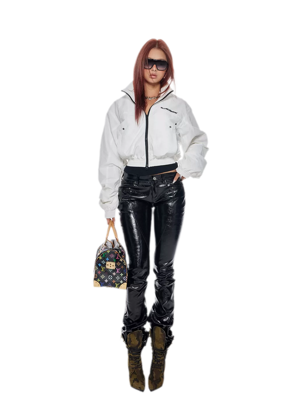 Black PU Flared Pants