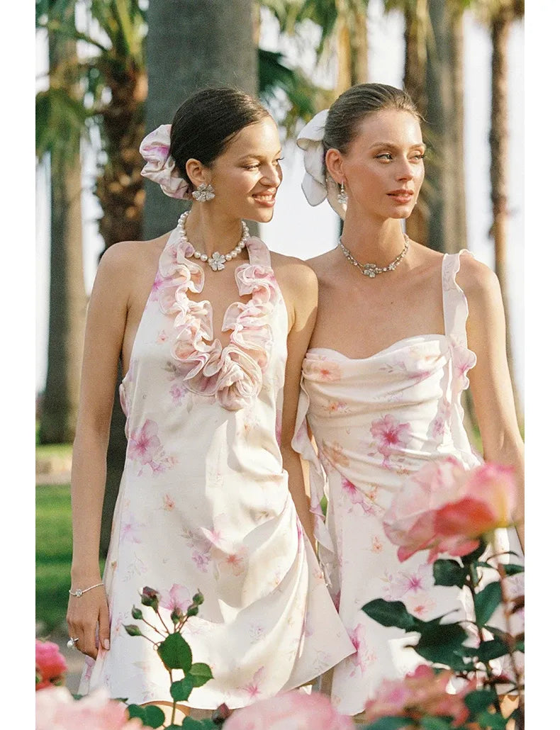 Floral Backless Dress