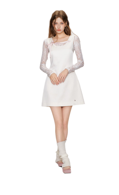Pearl Satin Bow Dress