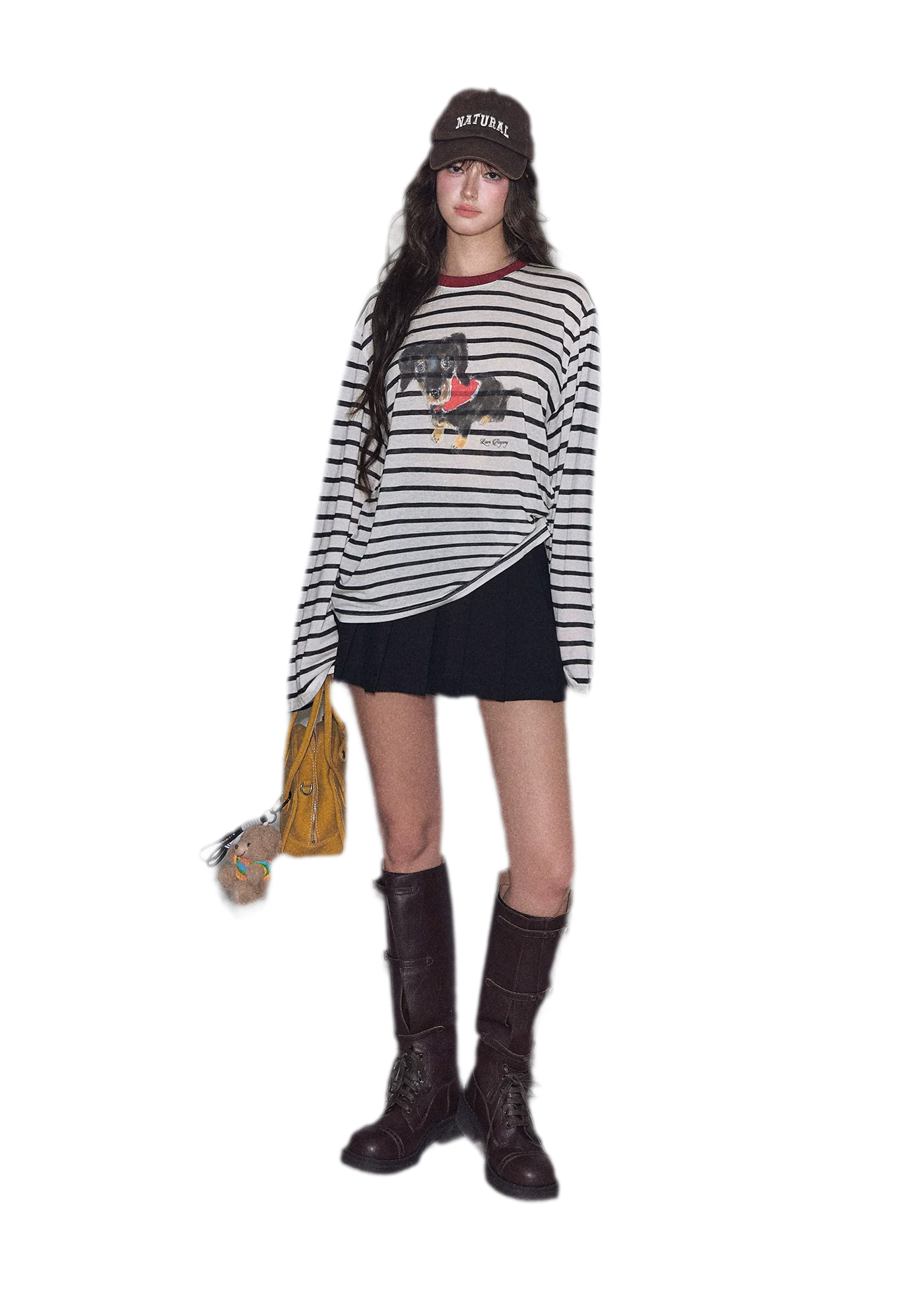 Asymmetrical Pleated A-Line Skort