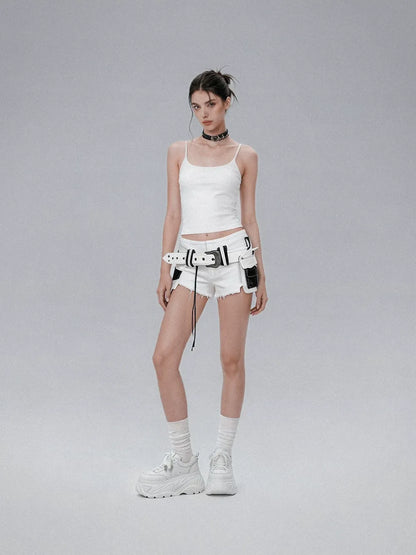 Square Toe Leather Sneakers