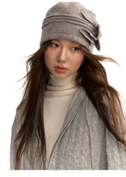 Wool-Blend Cable-Knit Hooded Set