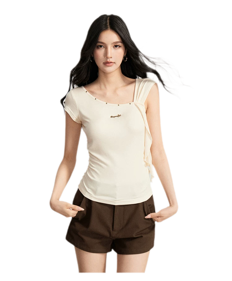 Draped Asymmetric Tee