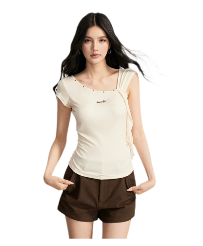 Draped Asymmetric Tee