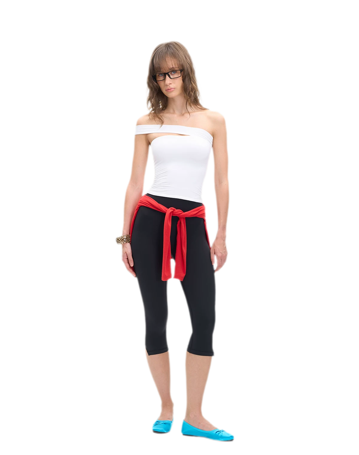 Asymmetric Strap Bustier Top